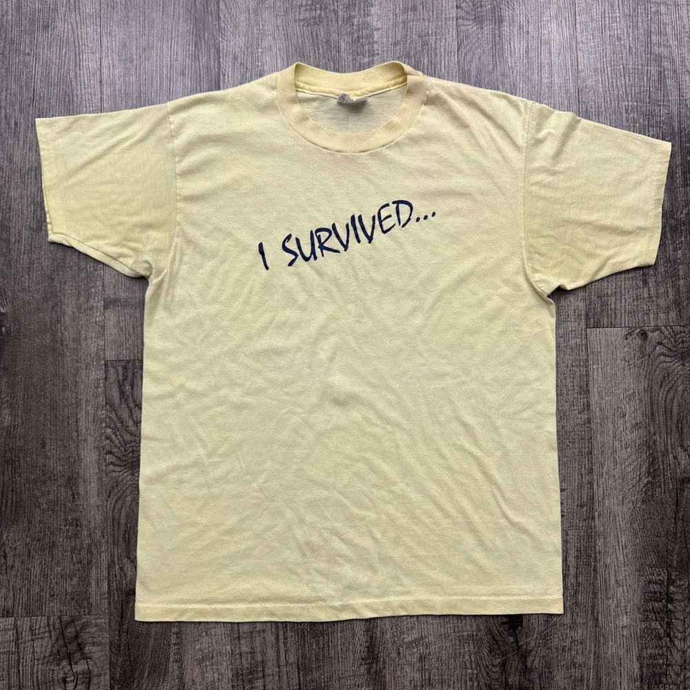 Vintage 80s "I Survived" Sea Pines Traffic Circle Hilton Head SC USA XL